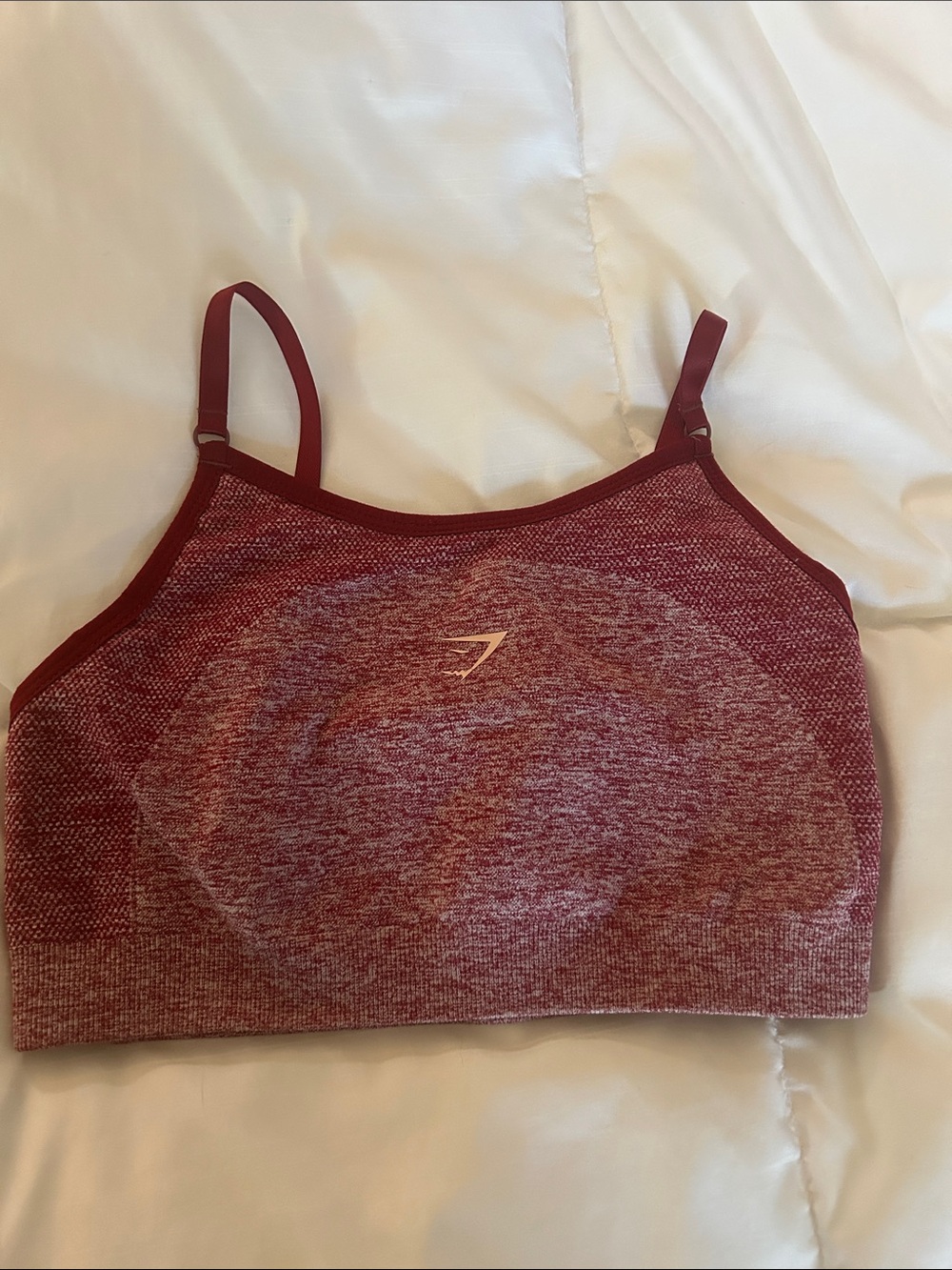 Gymshark Seamless Maroon High-Neck Crop Sports Bra